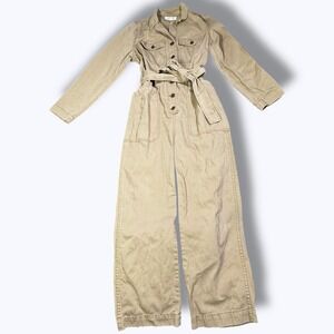 Madewell Brown Cotton Utility Coverall Jumpsuit M Workwear Minimalist Outdoors